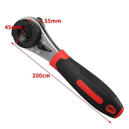 📢📢50% off！🔧 ADJUSTABLE ANGLE RATCHET WRENCH — Pivoting Multi-Position Head | 72-Tooth Fine Ratcheting |