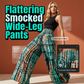 Women's Smocked High-Waist Wide-Leg Trousers 👖 Cinched Comfort, Flowing Freedom – A Flattering Fit for Every Curve ✨