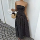 📢📢50% OFF !! 👗 WOMEN'S OFF-SHOULDER POLKA DOT DRESS — Flattering Ruched Waist & Flowing A-Line Evening Wear ✨