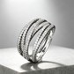 💫 Adjustable Multi-Band Crossover Ring – Fashion Jewelry ✨