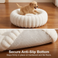 ⏳🔥LIMITED-TIME 50% OFF! ⏰🐾 Cloud-Like Ultra Soft Plush Round Calming Pet Bed, Raised Rim Donut Cat Dog Bed, Joint Relief Warm Cozy Washable Pet Sleeping Cushion