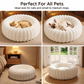⏳🔥LIMITED-TIME 50% OFF! ⏰🐾 Cloud-Like Ultra Soft Plush Round Calming Pet Bed, Raised Rim Donut Cat Dog Bed, Joint Relief Warm Cozy Washable Pet Sleeping Cushion