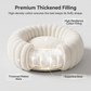 ⏳🔥LIMITED-TIME 50% OFF! ⏰🐾 Cloud-Like Ultra Soft Plush Round Calming Pet Bed, Raised Rim Donut Cat Dog Bed, Joint Relief Warm Cozy Washable Pet Sleeping Cushion