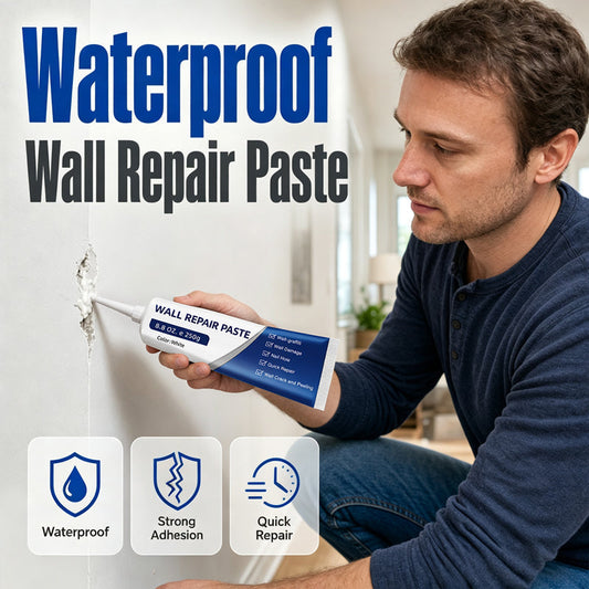 🥳Waterproof Wall Repair Paste – Fills cracks & chips fast, creates smooth white finish. No need to hire a pro – DIY home touch‑ups made easy! 🛡️✨