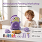 🎁🏺🪐Kids Electric Pottery Wheel Kit with Foot Pedal, Clay & Paints