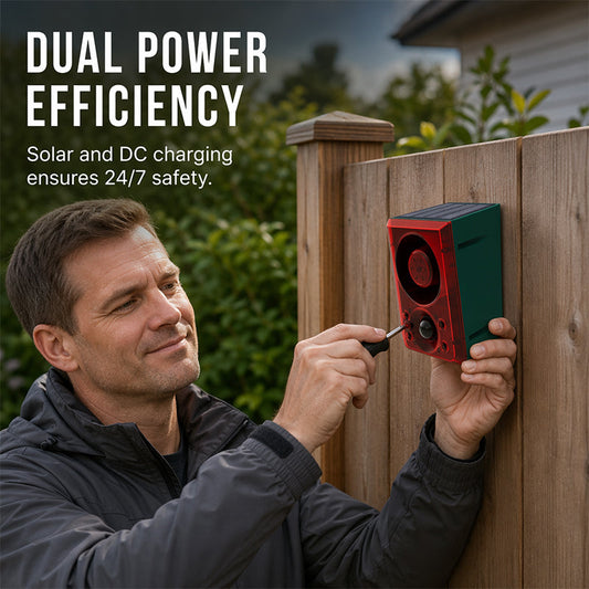 💡 Solar Security Light with Motion Alarm – Bright Light + Loud Siren, Wire-Free, Weatherproof! 🔒