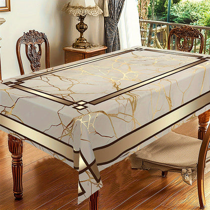 ✨ Waterproof Marble-Print Tablecloth – Oil-Proof & Stain-Resistant, Wipes Clean in Seconds, Elevate Your Dining Table 🍽️