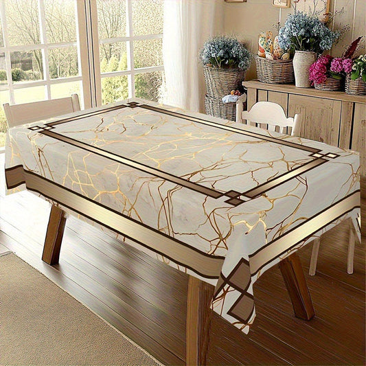 ✨ Waterproof Marble-Print Tablecloth – Oil-Proof & Stain-Resistant, Wipes Clean in Seconds, Elevate Your Dining Table 🍽️