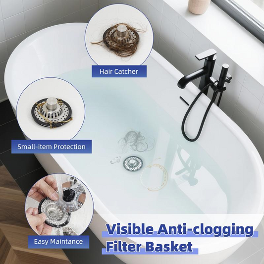 🍽️ Stainless Steel Sink Strainer – Say Goodbye to Clogged Drains! 🚫💧