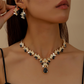 💎 Sparkling Teardrop Pendant Necklace & Earrings Set – Elegant & Timeless, Perfect for Every Occasion ✨