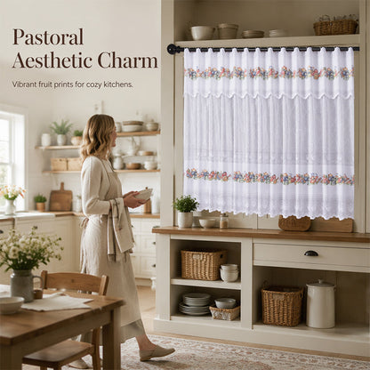 🍓🏡Retro Lace Short Kitchen Curtain