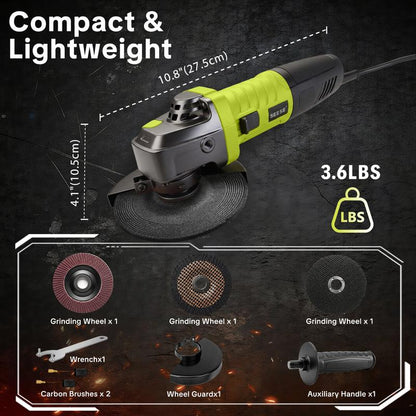 📢📢41% OFF !! ⏰SEESE 5‑Inch 8‑Amp Angle Grinder
