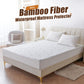 🌿 Waterproof Bamboo Fiber Mattress Protector – Breathable, Anti-Mite TPU – 360° Fitted Sheet for Peaceful Nights 💤