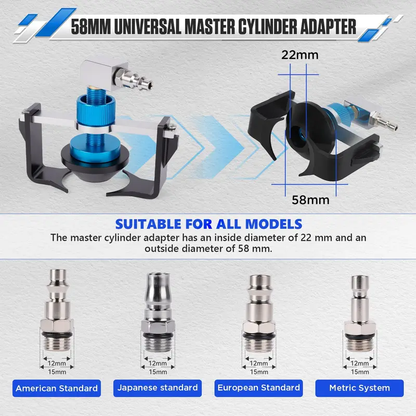 🔧 50% OFF NOW! 🚗 Brake Cylinder Adapter – 58mm Universal Fit, 360° Rotation & Durable Construction 🔩