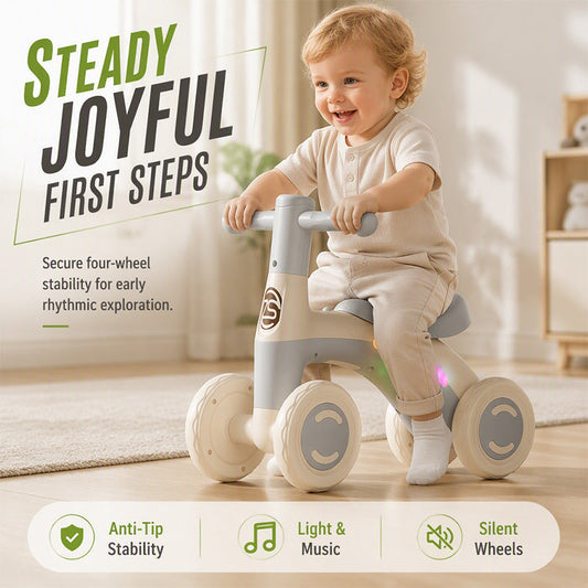 ⏰Baby Toddler Balance Bike with Music & Lights