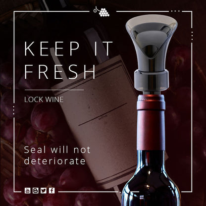 📢📢40% OFF !! ⏰ 2-in-1 Wine Saver – Vacuum Pump & Sealer, Preserves Freshness & Aroma ✨
