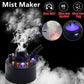12-Color LED Ultrasonic Mist Maker Fogger | Water Fountain Humidifier for Pond, Aquarium & Halloween Decor