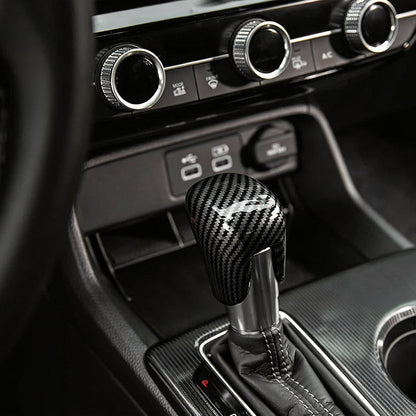 Gear Shift Knob Cover for 2018-2025 Civic Carbon Fiber Trim