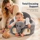 🐻 Cartoon Baby Support Sofa – Anti-Roll Infant Sitting Chair with Sturdy Backrest, Soft Plush Toddler Floor Seat