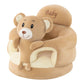 🐻 Cartoon Baby Support Sofa – Anti-Roll Infant Sitting Chair with Sturdy Backrest, Soft Plush Toddler Floor Seat