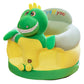 🐻 Cartoon Baby Support Sofa – Anti-Roll Infant Sitting Chair with Sturdy Backrest, Soft Plush Toddler Floor Seat
