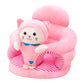🐻 Cartoon Baby Support Sofa – Anti-Roll Infant Sitting Chair with Sturdy Backrest, Soft Plush Toddler Floor Seat