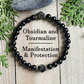 ⏳🔥LIMITED-TIME 50% OFF! ⏰ Elegance Black Obsidian Beaded Bracelet – Genuine Natural Stones, Protective Energy & Elastic Stretch Design – Modern Style for Daily Wear ✨