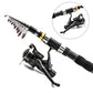 🎉 2026 Sale — Over 22,000 Sold!🎣 Complete Travel Fishing Gear Set‑Telescopic Fiberglass Rod with Storage Bag 🎒