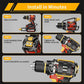 🛡️ Compact Bit Holder for Drills – No-Interference Side Mount