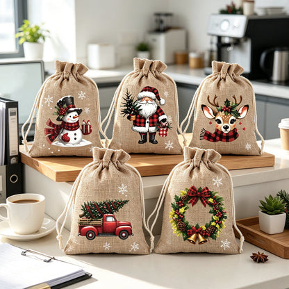 🎄 Save 50%! 🎁 Drawstring Gift Bags – Festive, reusable & perfect for wrapping ✨