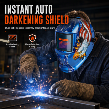 📢📢40% OFF !! ⏰ Auto‑Darkening Welding Helmet – Solar powered, for TIG/MIG & protective ✨