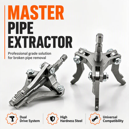 ⏰Universal 3-Jaw Broken Pipe Extractor for Hand Drills