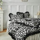 🛏️✨ Leopard Print Ruffled Duvet Cover Set – Bold & Cozy Bedroom Style 🐆