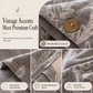 🛏️ Linen-Texture Pure Cotton Bedding Set – Retro Button Closure & Thickened Design ✨