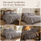 🛏️ Linen-Texture Pure Cotton Bedding Set – Retro Button Closure & Thickened Design ✨