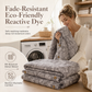 🛏️ Linen-Texture Pure Cotton Bedding Set – Retro Button Closure & Thickened Design ✨