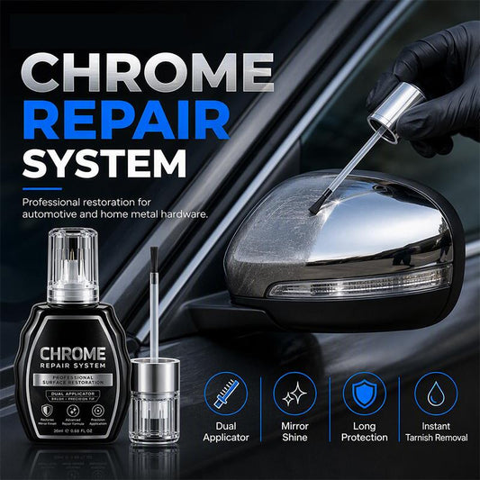 ✨ Chrome Repair Pen – Dual-Applicator Mirror-Shine Metal Touch-Up Tool 🚗🔧