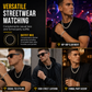 💎Men's Hip Hop Round Rhinestone Necklace Fully Paved Crystal Chain for Street Dance✨