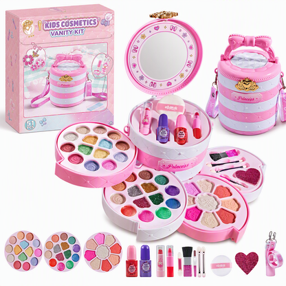 👑 Washable Princess Makeup Set – Fun, Portable & Easy to Clean 🎀✨