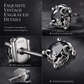 🖤 Gothic Vine Stud Earrings – Silver Tone with Black Cubic Zirconia ✨