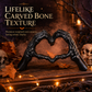 💀 Halloween Resin Skeleton Figurine – Heart Hand Gesture & Gothic Decor 🖤✨
