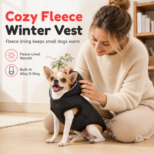 ✨ Hooded Dog Coat – Fleece-Lined & Windproof 🧥🐶