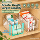 🥳Transparent Extendable Storage Organiser – adjustable 24.5–43cm, clear PET walls let you see every item at a glance. Perfect for medicines, supplements & toiletries – no more rummaging! 🏠✨
