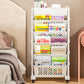 📚 Movable Bookshelf on Wheels: 5/6 Tiers, 45° Angled Shelves, Lockable Casters, Space-Saving Design