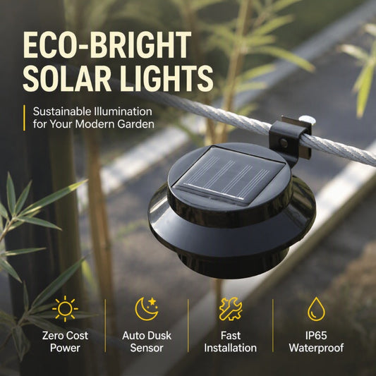 ☀️ Outdoor Waterproof Solar LED Gutter Wall Lights – Bright & Energy-Saving ✨