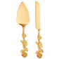 ⏰Exquisite Metal Alloy Cake Knife and Server Set with Rose Design for Weddings and Home Use