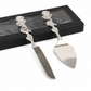 ⏰Exquisite Metal Alloy Cake Knife and Server Set with Rose Design for Weddings and Home Use