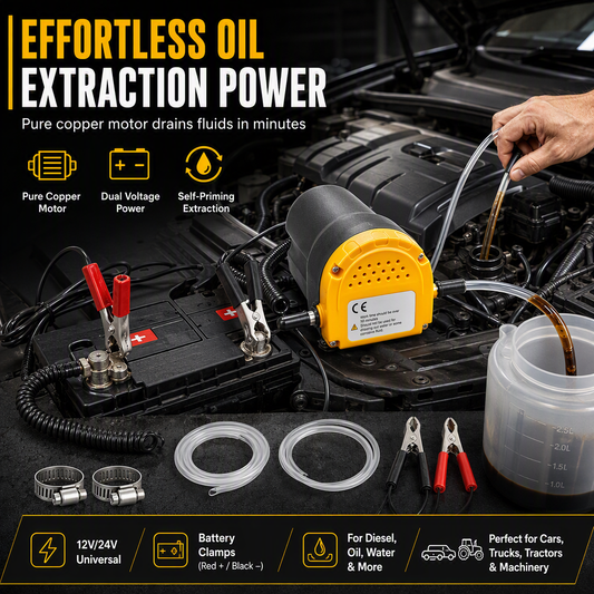 🔧12V 24V Portable Electric Self Priming Transfer Pump Micro Diesel Oil Extractor for Cars
