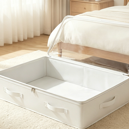 🛏️ Foldable Underbed Storage Bag with Zipper Lid – Space-Saving Storage ✨