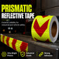 🔦 High-Visibility Arrow Reflective Tape – 5m Waterproof Self-Adhesive Safety Strip with Prismatic Reflectivity